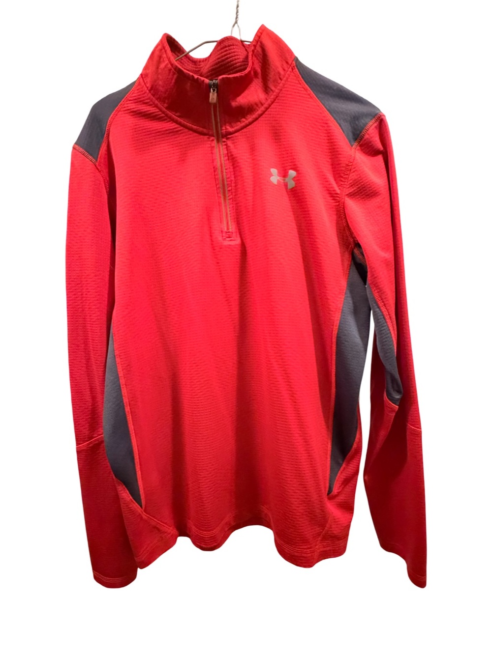 Under Armour Red & Gray Half-Zip Performance Pullover